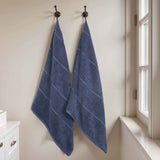 Mile Smart Twist Viscose Cotton Blend Solid Bath Sheets, Set of 2