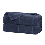 Mile Smart Twist Viscose Cotton Blend Solid Bath Sheets, Set of 2