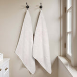 Mile Smart Twist Viscose Cotton Blend Solid Bath Sheets, Set of 2