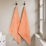 Mile Smart Twist Viscose Cotton Blend Solid Bath Sheets, Set of 2