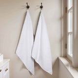 Mile Smart Twist Viscose Cotton Blend Solid Bath Sheets, Set of 2