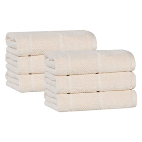 Mile Smart Twist Viscose Cotton Blend Solid Hand Towels, Set of 6