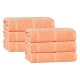 Mile Smart Twist Viscose Cotton Blend Solid Hand Towels, Set of 6