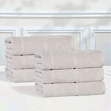 Mile Smart Twist Viscose Cotton Blend Solid Hand Towels, Set of 6