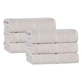 Mile Smart Twist Viscose Cotton Blend Solid Hand Towels, Set of 6