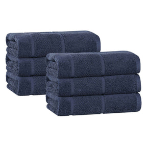 Mile Smart Twist Viscose Cotton Blend Solid Hand Towels, Set of 6