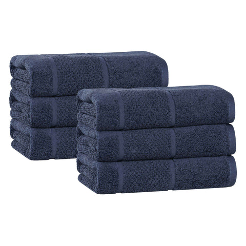 Mile Smart Twist Viscose Cotton Blend Solid Hand Towels, Set of 6