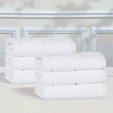 Mile Smart Twist Viscose Cotton Blend Solid Hand Towels, Set of 6