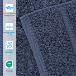 Mile Smart Twist Viscose Cotton Blend Solid Hand Towels, Set of 6