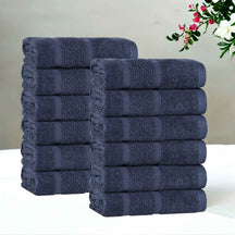Mile Smart Twist Viscose Cotton Blend Face Towels Washcloths Set of 12
