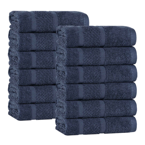 Mile Smart Twist Viscose Cotton Blend Face Towels Washcloths Set of 12