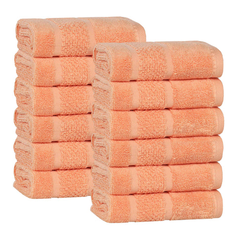 Mile Smart Twist Viscose Cotton Blend Face Towels Washcloths Set of 12