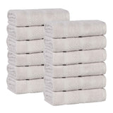 Mile Smart Twist Viscose Cotton Blend Face Towels Washcloths Set of 12