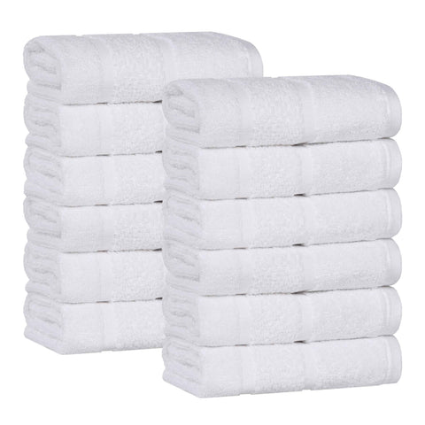 Mile Smart Twist Viscose Cotton Blend Face Towels Washcloths Set of 12
