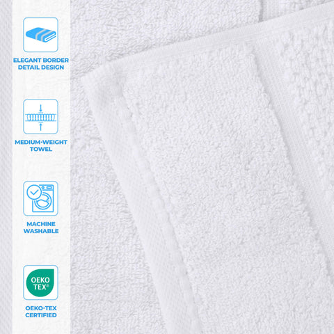 Mile Smart Twist Viscose Cotton Blend Solid 12 Piece Towel Set
