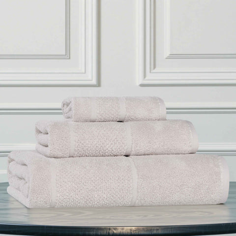 Mile Smart Twist Viscose Cotton Blend Solid 3 Piece Towel Set