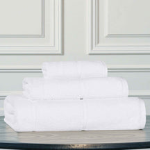 Mile Smart Twist Viscose Cotton Blend Solid 3 Piece Towel Set