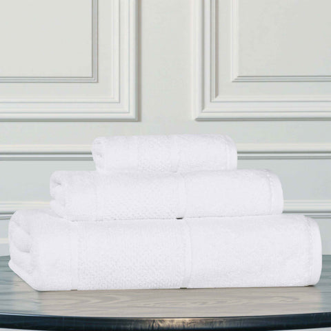 Mile Smart Twist Viscose Cotton Blend Solid 3 Piece Towel Set