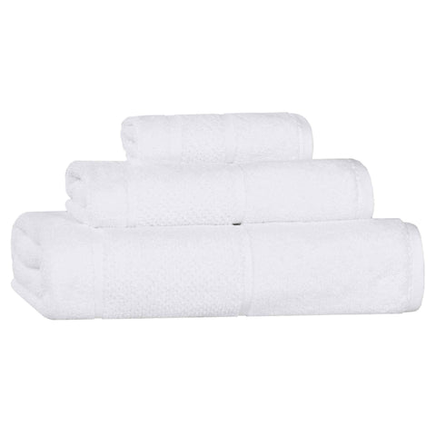 Mile Smart Twist Viscose Cotton Blend Solid 3 Piece Towel Set