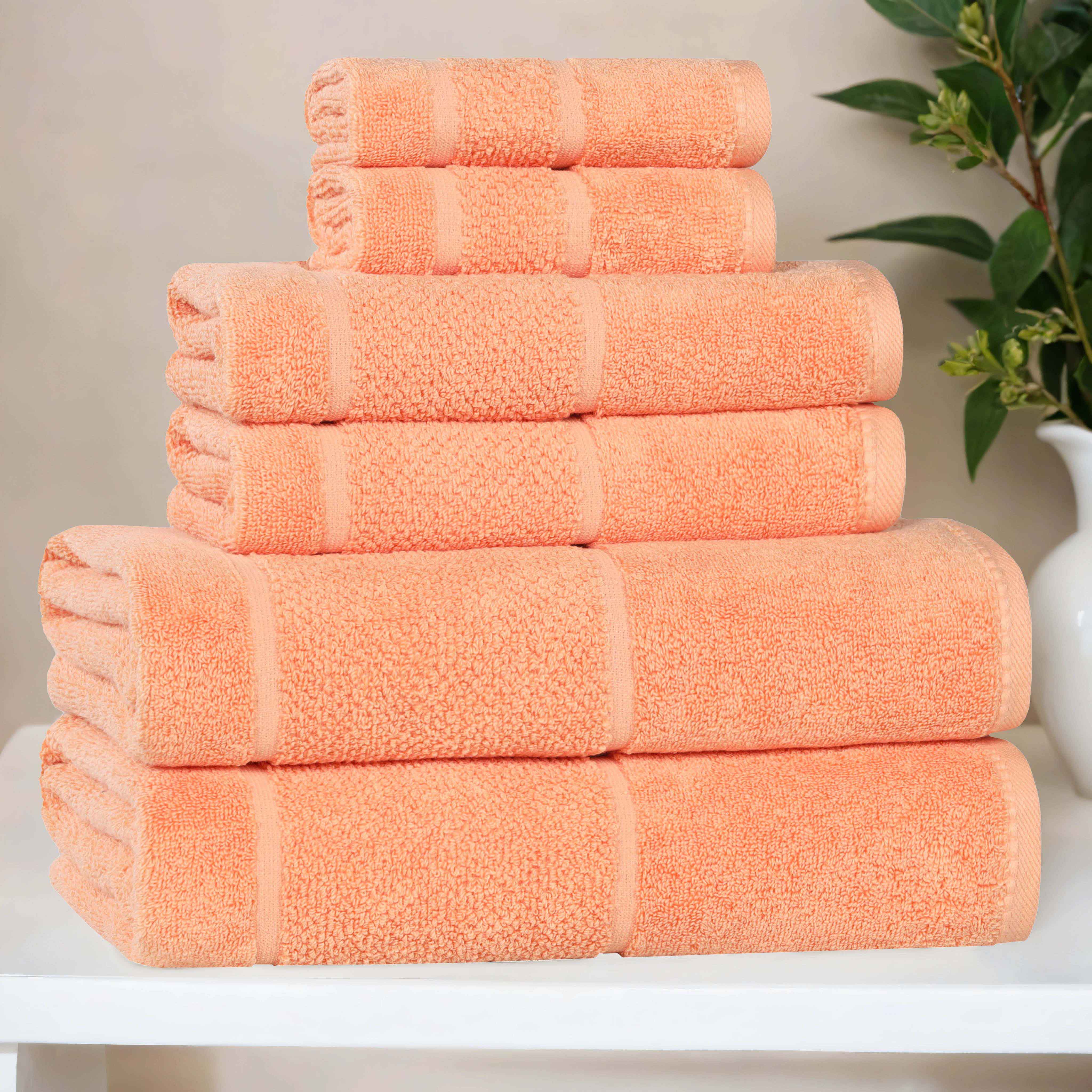 Mile Smart Twist Viscose Cotton Blend Solid 6 Piece Towel Set