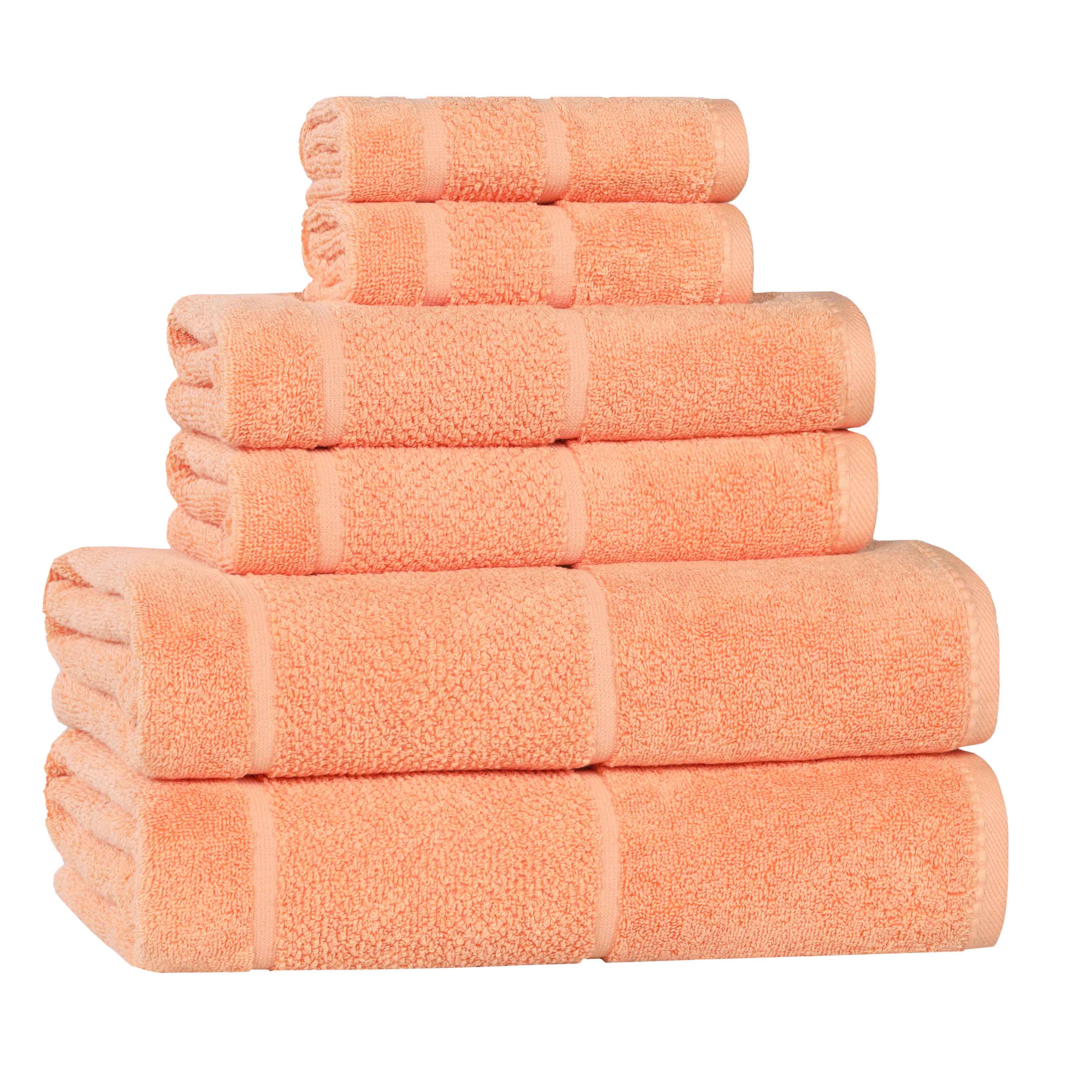 Mile Smart Twist Viscose Cotton Blend Solid 6 Piece Towel Set