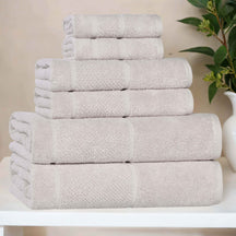 Mile Smart Twist Viscose Cotton Blend Solid 6 Piece Towel Set