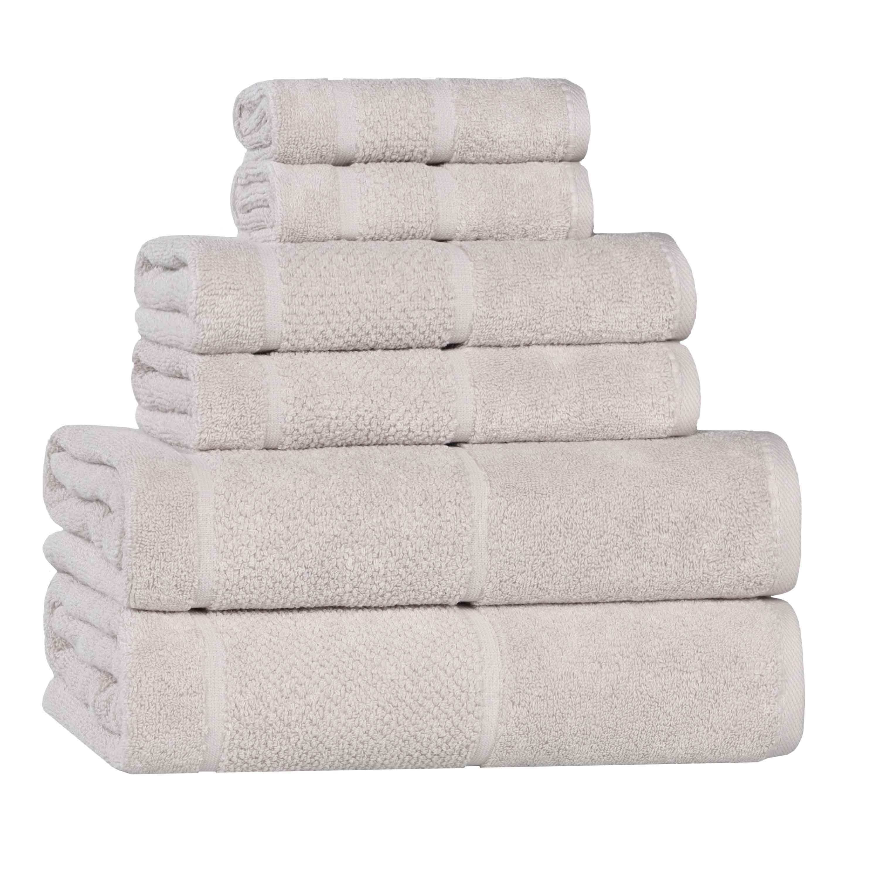 Mile Smart Twist Viscose Cotton Blend Solid 6 Piece Towel Set