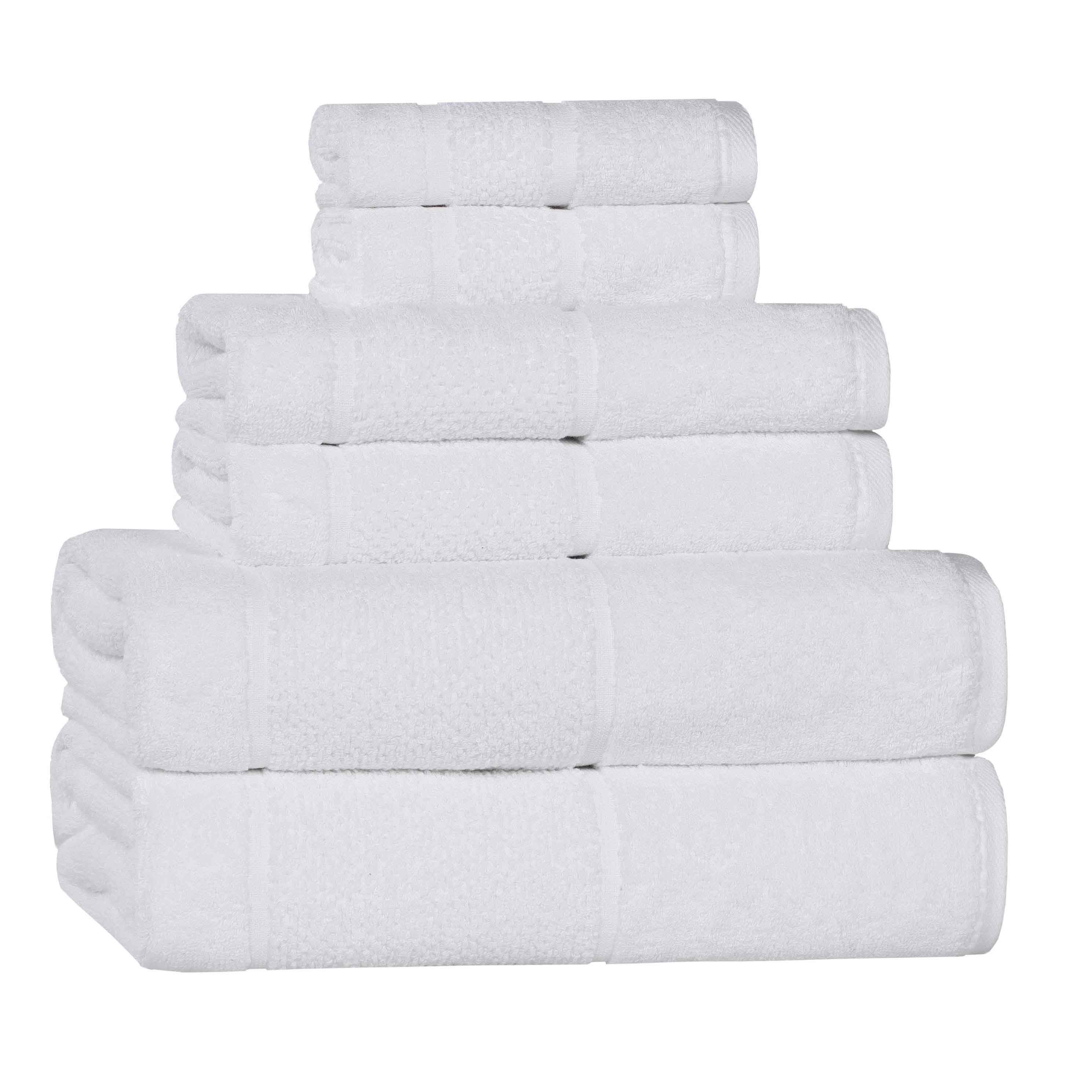 Mile Smart Twist Viscose Cotton Blend Solid 6 Piece Towel Set