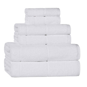 Mile Smart Twist Viscose Cotton Blend Solid 6 Piece Towel Set