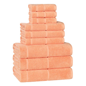 Mile Smart Twist Viscose Cotton Blend Solid 9 Piece Towel Set