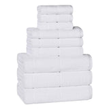 Mile Smart Twist Viscose Cotton Blend Solid 9 Piece Towel Set