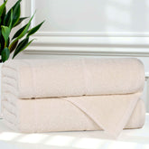 Mile Smart Twist Viscose Cotton Blend Solid Bath Towels, Set of 2