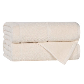 Mile Smart Twist Viscose Cotton Blend Solid Bath Towels, Set of 2