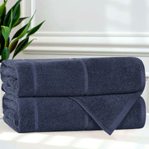 Mile Smart Twist Viscose Cotton Blend Solid Bath Towels, Set of 2