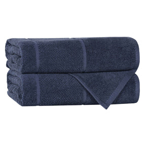 Mile Smart Twist Viscose Cotton Blend Solid Bath Towels, Set of 2