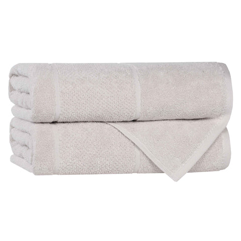 Viscose Cotton Blend Solid Bath Towel Set of 2