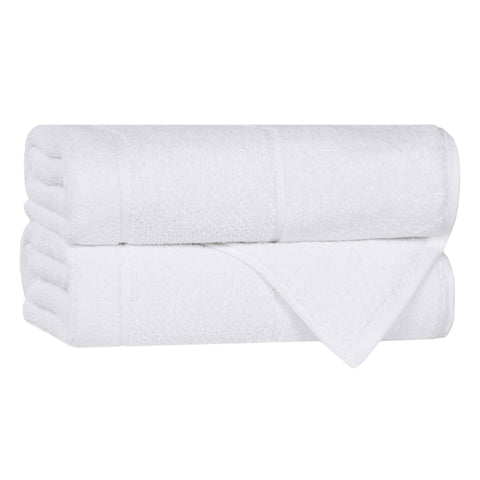 Viscose Cotton Blend Solid Bath Towel Set of 2