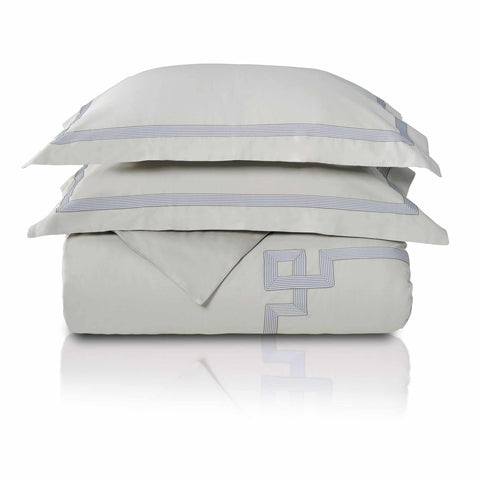 Miller Embroidered Border Cotton Duvet Cover Set