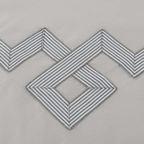 Miller Embroidered Border Cotton Duvet Cover Set