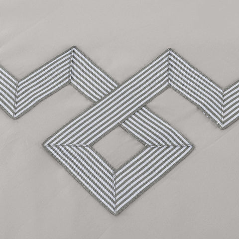 Miller Embroidered Border Cotton Duvet Cover Set