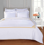 Miller Embroidered Border Cotton Duvet Cover Set