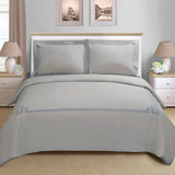 Miller Embroidered Border Cotton Duvet Cover Set