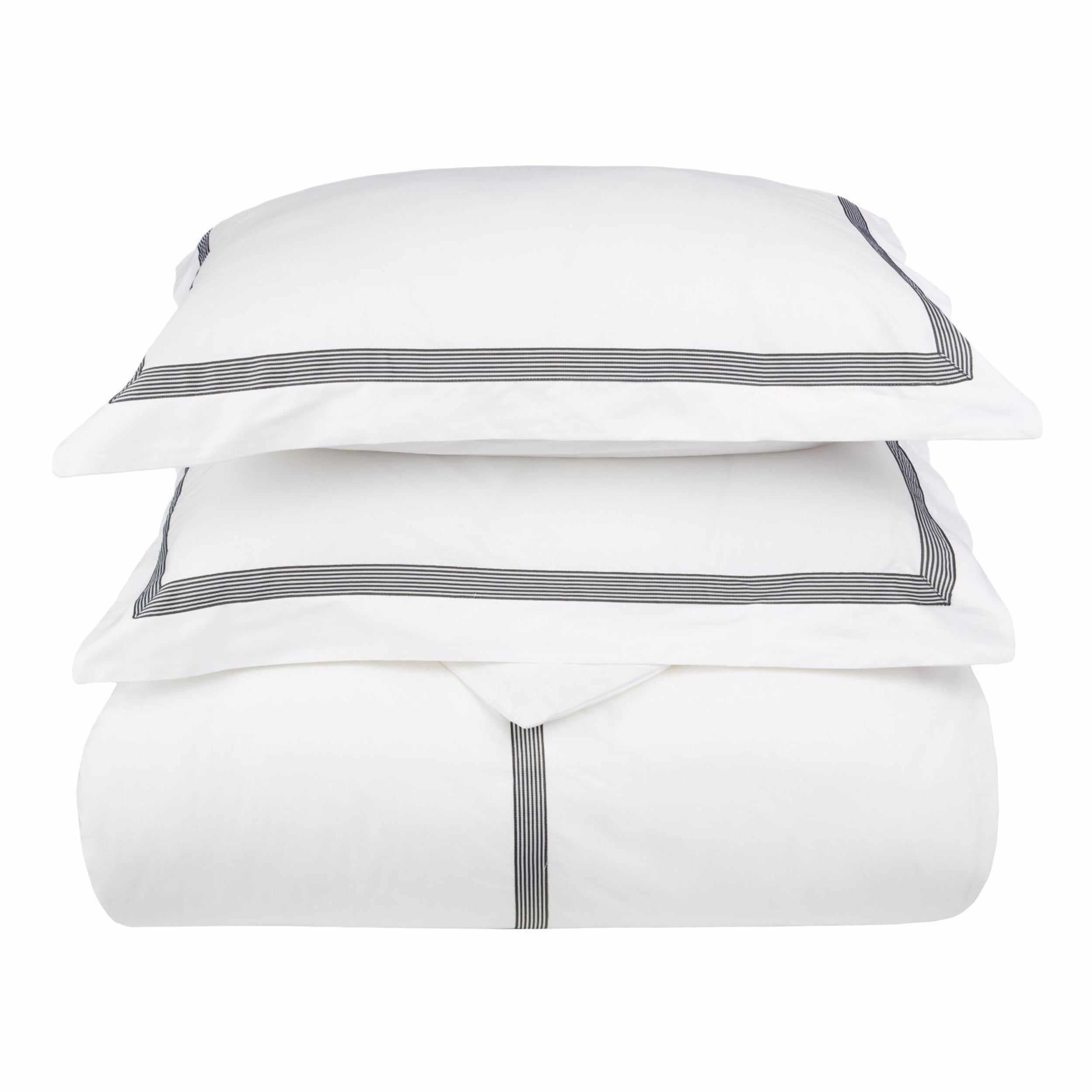 Miller Embroidered Border Cotton Duvet Cover Set