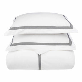 Miller Embroidered Border Cotton Duvet Cover Set