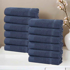 Milo Smart Twist Viscose Cotton Blend Face Towels Washcloths Set of 12