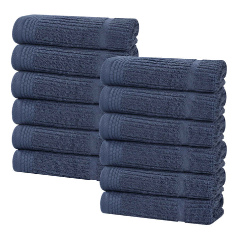 Milo Smart Twist Viscose Cotton Blend Face Towels Washcloths Set of 12