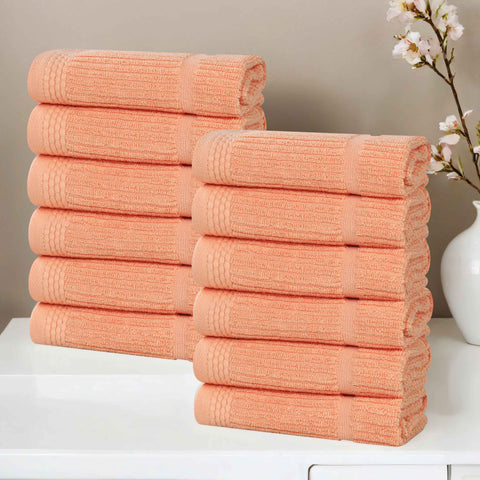 Milo Smart Twist Viscose Cotton Blend Face Towels Washcloths Set of 12