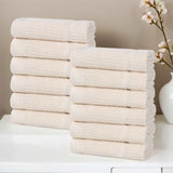 Milo Smart Twist Viscose Cotton Blend Face Towels Washcloths Set of 12