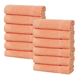 Milo Smart Twist Viscose Cotton Blend Face Towels Washcloths Set of 12