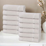Milo Smart Twist Viscose Cotton Blend Face Towels Washcloths Set of 12